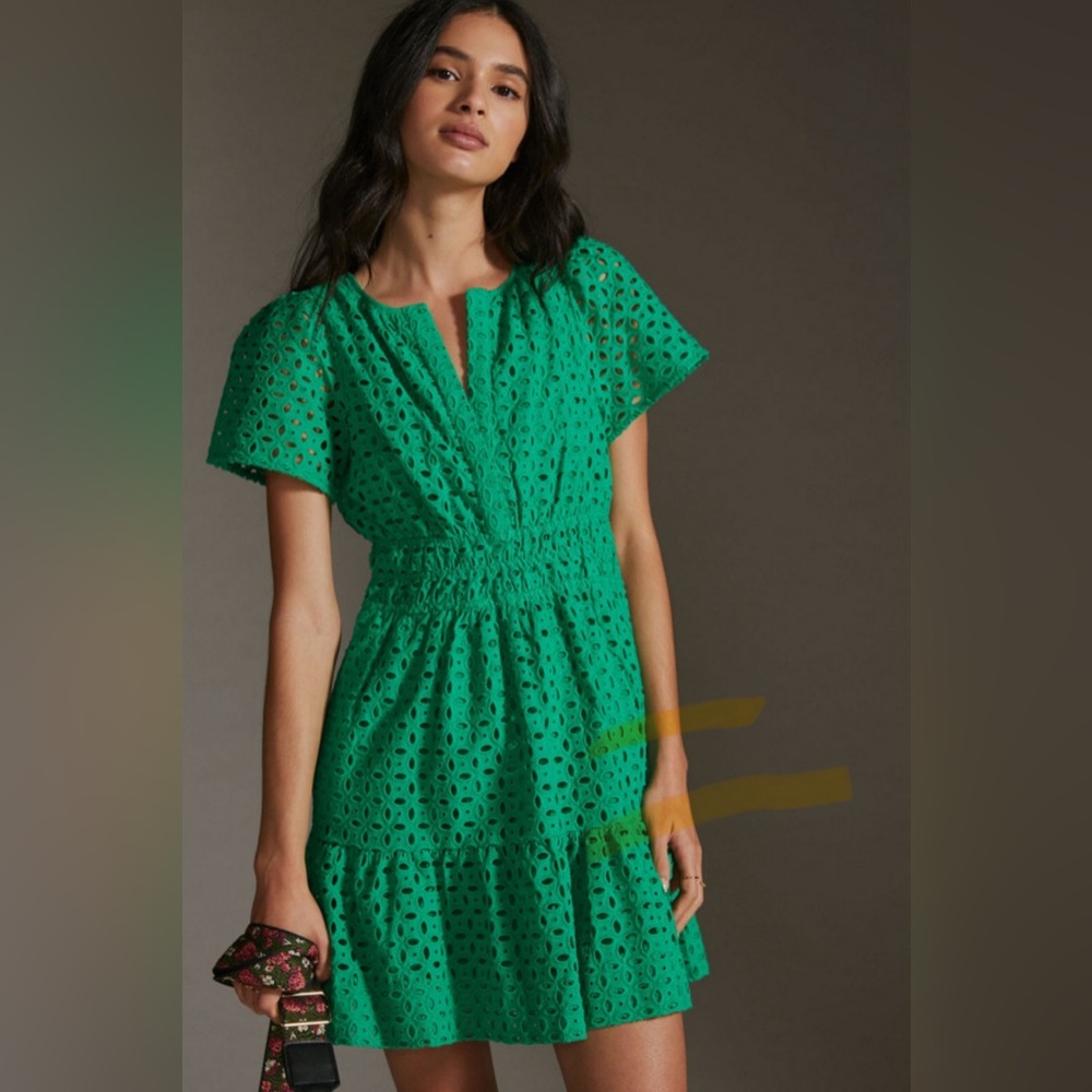 Anthropologie Somerset Mini Dress Eyelet Edition (XSP)